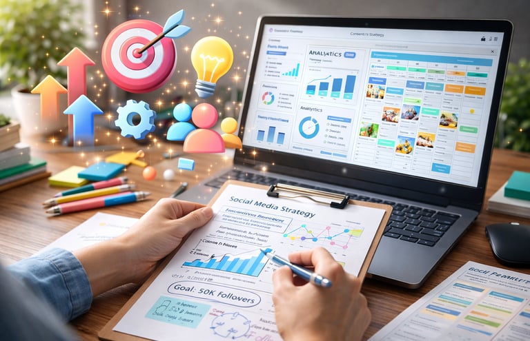 AI-driven social media content strategy planning to help influencers grow their follower base