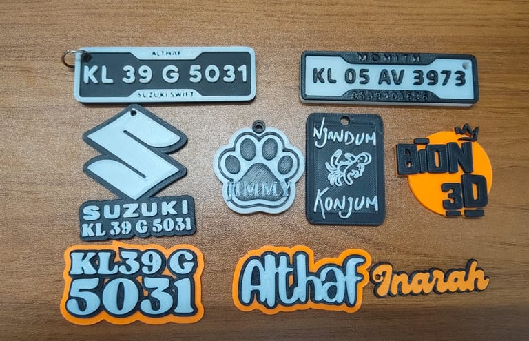 custom 3d printed keychains