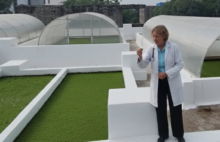 azolla testing by scientist from United Kingdom animall feed industry