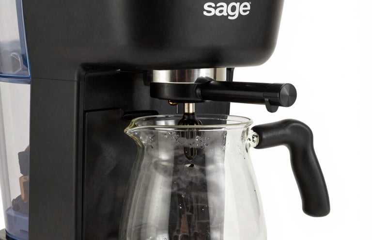 A professional service engineer inspecting a high-end coffee machine on a mobile workbench.