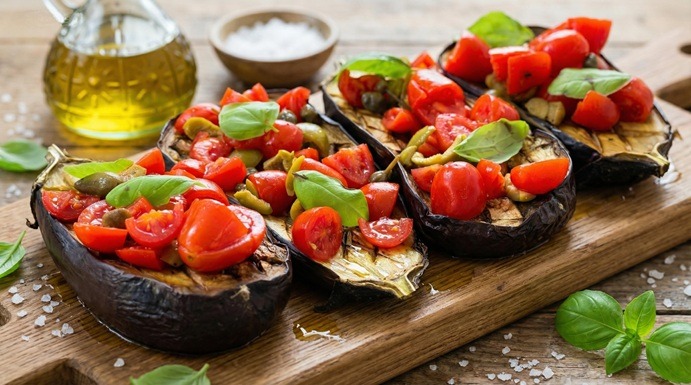 Bruschetta di melanzane al forno