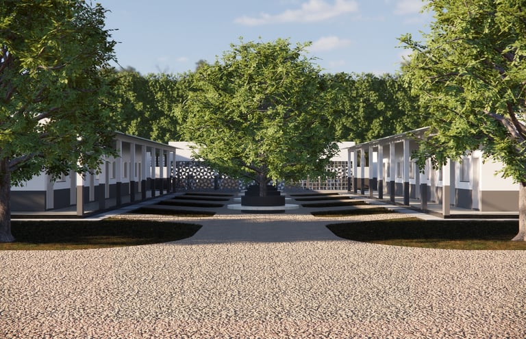 Alojamentos masculinos e femininos para trabalhadores rurais, e casas para colaboradores com família