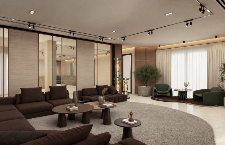 Premium residential lounge design UAE