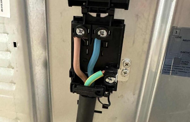 Electric Cooker Installation With Wires