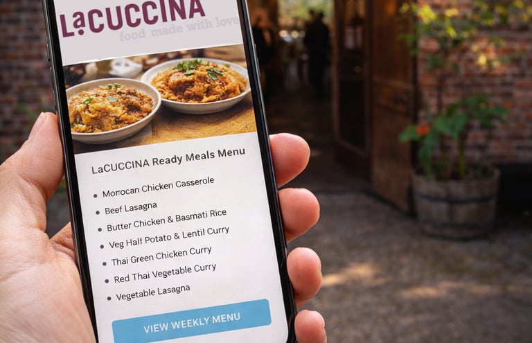 Use your mobile to order or order from our website