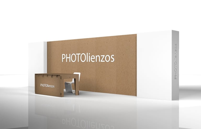 Stand hecho en cartón para ferias y exposiciones en Quito