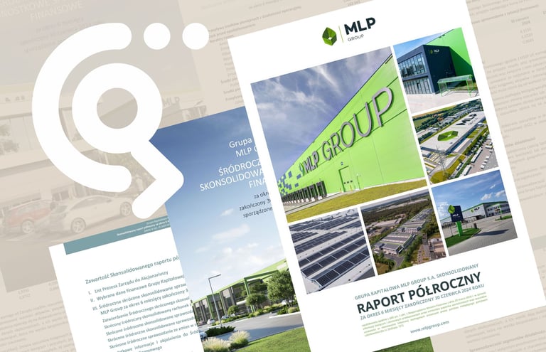 projekt raportu finansowego dla firmy MLP Group