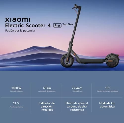 patinete electrico xiaomi 4 pro segunda generacion