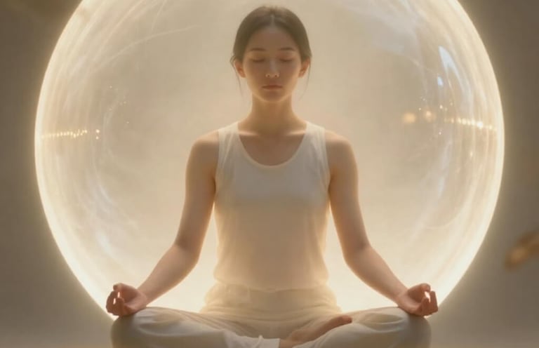 Energetic boundary visualization showing protective sphere for emotional protection