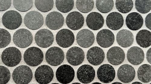 PENNY ROUNDS HONED BASALT tiles