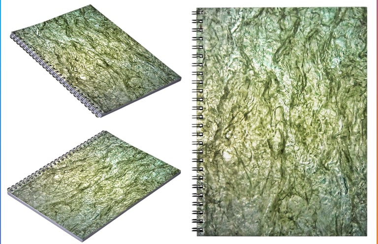 Notebook image cover print from plain texture of recycle plastic image