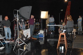 Chris Talbott directing in the studio