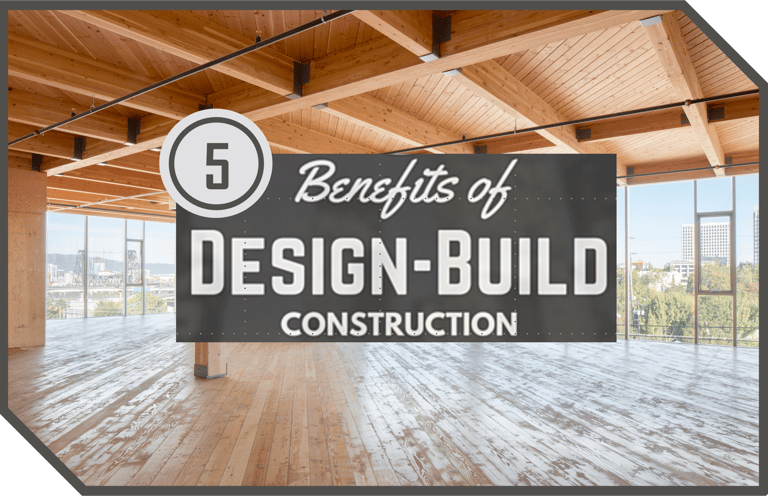 a sign that says benefits of design-build construction