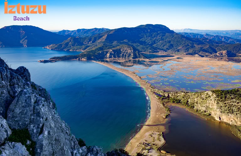 a view of İztuzu Beach, one of the best places to visit in Dalyan