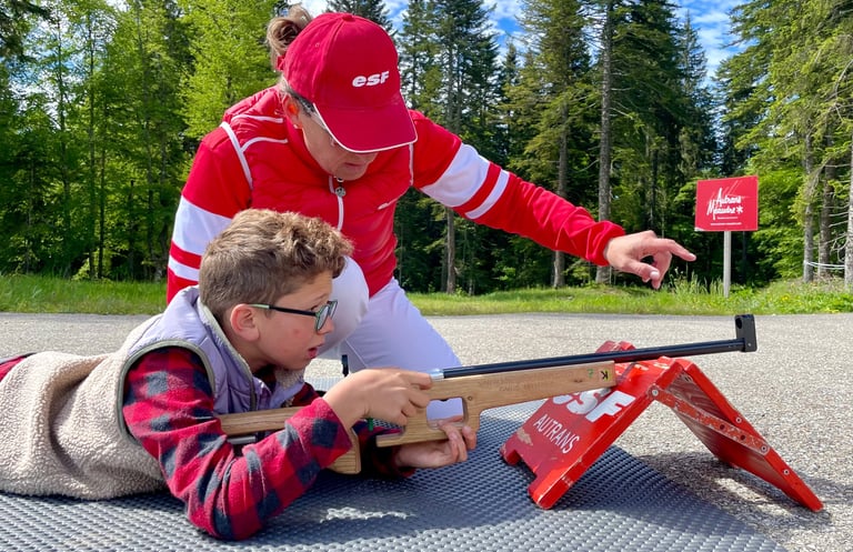 Stage biathlon laser pour les enfants à autrans dans le Vercors