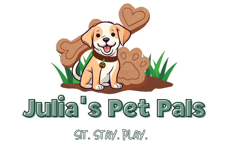 Red Color on Dog in Front of Dog Treats Julia's Pet Pals