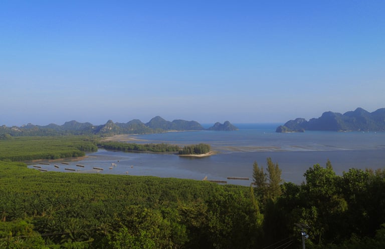 vue depuis le Wat Kaew Prasert, Pathio Chumphon