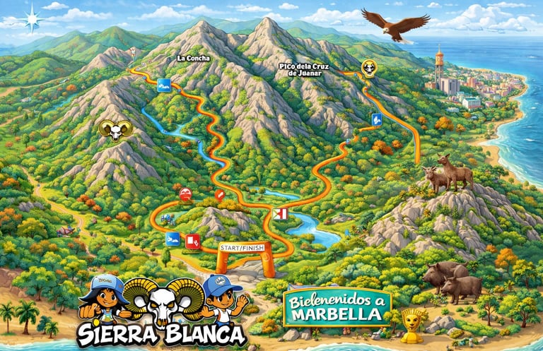 Recorridos de carrera montaña Marbella Rangers