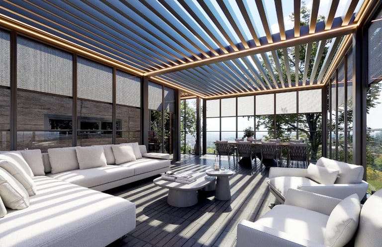 retractable metal pergola