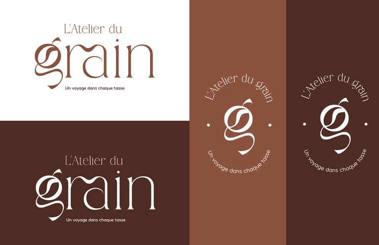 Logo - Identité visuelle - café - L'atelier du grain- Amy Atelier Graphique