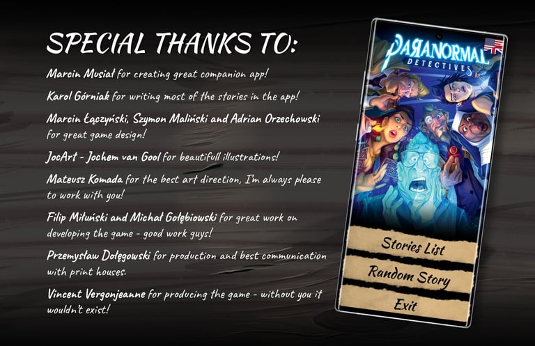 Special Thanks: Marcin Musiał, Karol Górniak, Marcin Łączyński, Szymon Maliński, Adrian Orzechowski