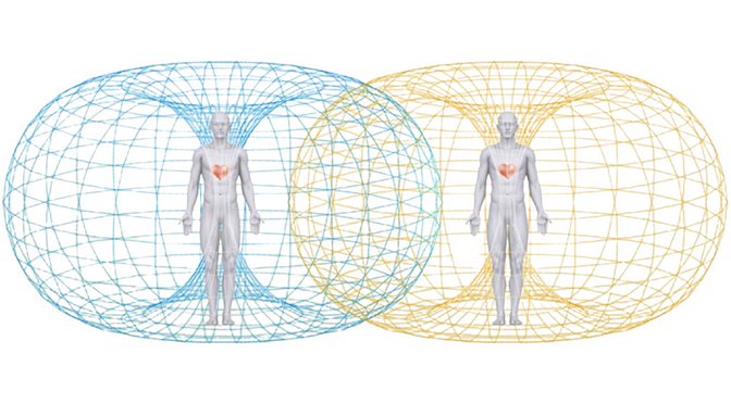 toroidal heart field exchange between two people