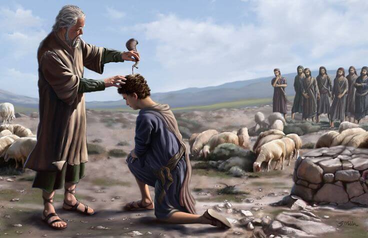 David was anointed king by Samuel.