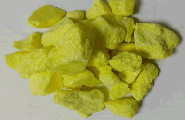 a pile of Sulphur from an Oman mine
