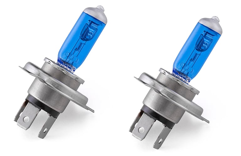 Halogen blue tipped car headlight bulbs