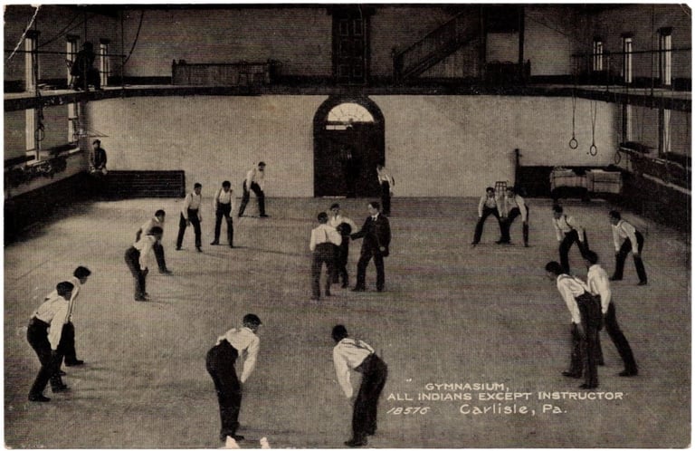 Circa 1910 Carlisle Indian School Vintage Basketball Original Postcard