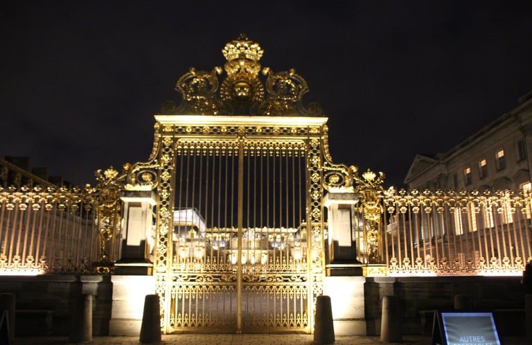 Castle of Versailles by night