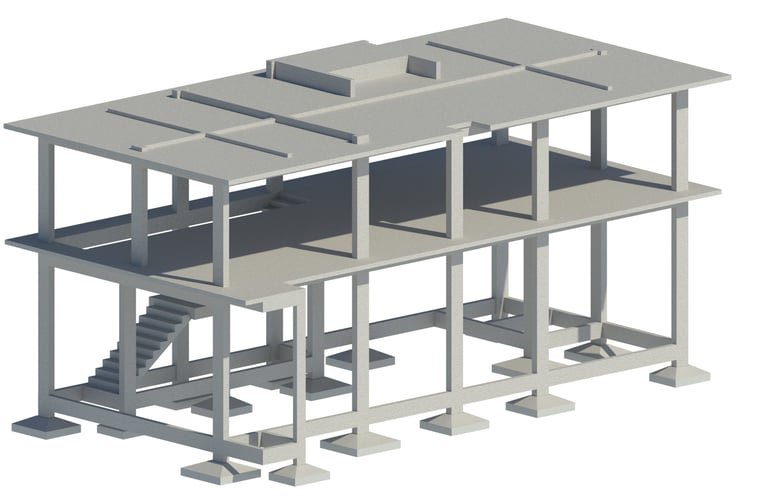 Galpão Comercial em concreto Armado e Laje Cabacinha | Laje Nervurada Strong Projetos