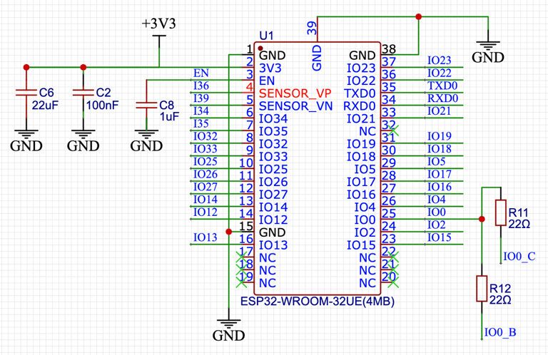 ESP32S dev sm schematic circuit