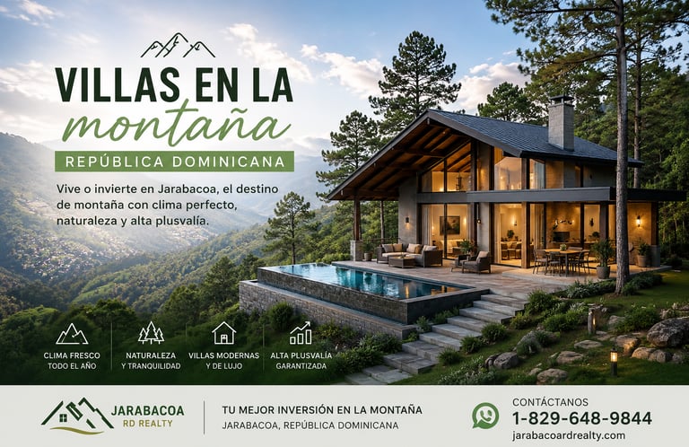 Villas en la Montaña República Dominicana,una de las inversiones más atractivas del mercado