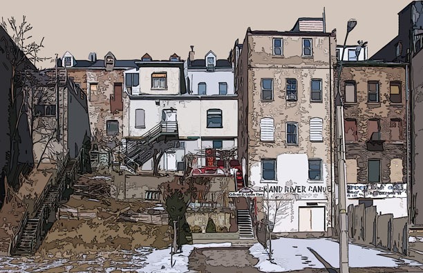 Colborne St buildings rear Water St 4896