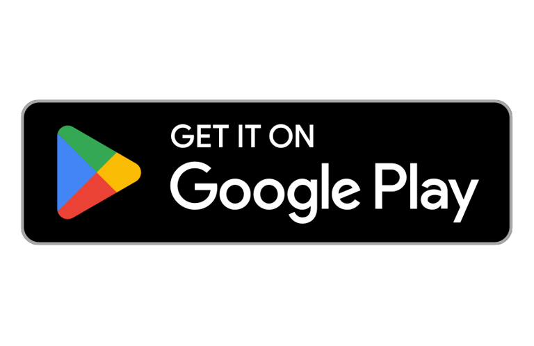 Official Get it on Google Play badge for Android app downloads on a black background.