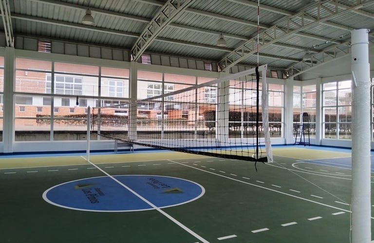 Cancha de Voleibol con una red de Voleibol 