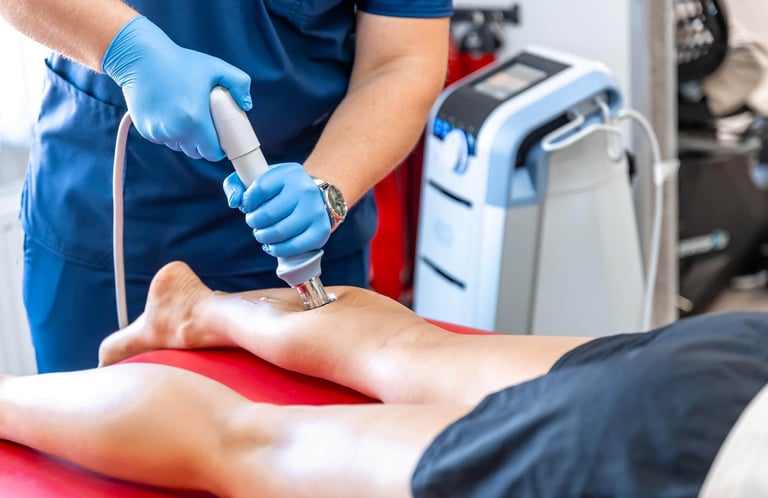 physiotherapy, extra corporal shock wave at precision spine center, Muscat Oman