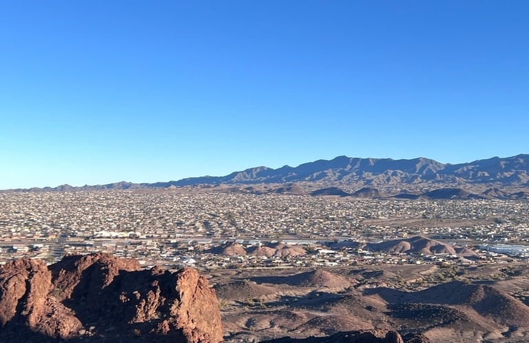 View of Lake Havasu City from a hike in SARA Park.