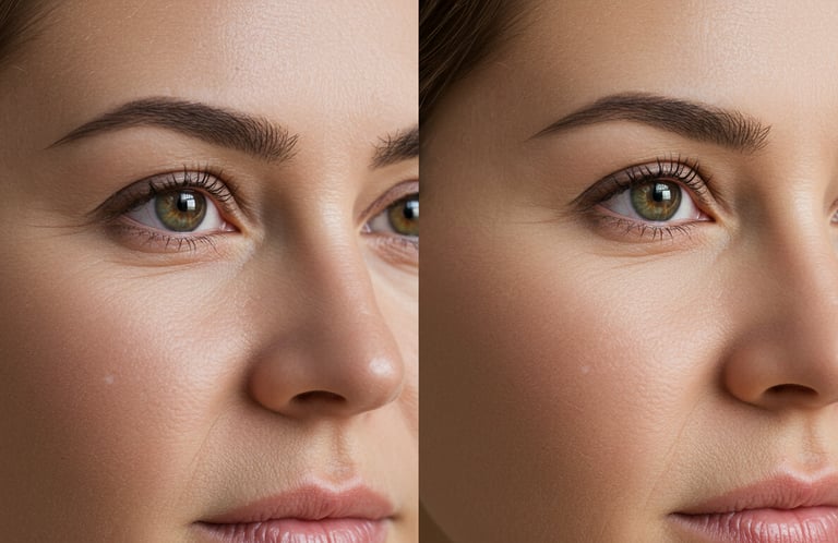 a woman with a nose ring and a nose ring