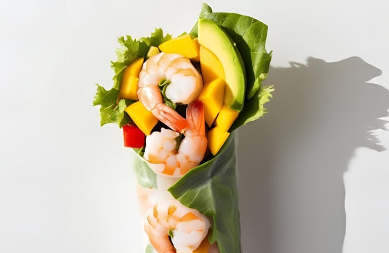 Summer Rolls Crevettes Mangue Avocat Rouleaux de Printemps