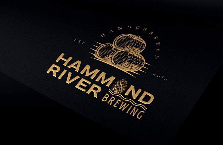 Hammond River Brewing Logo Design by Brandsthan