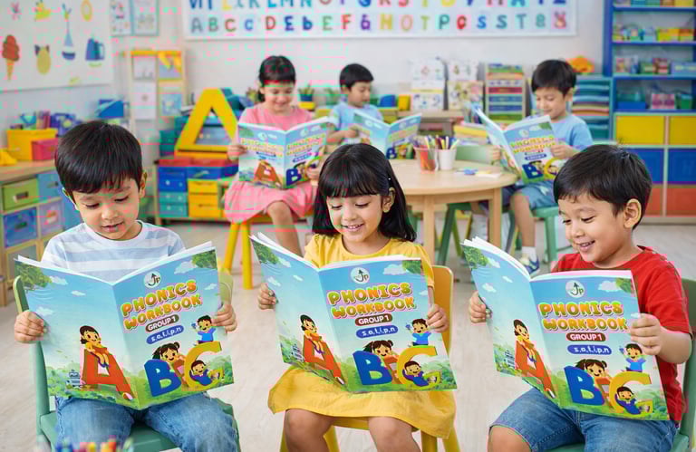 Phonics learning made easy with LevelUp Online Education's Phonics Workbook