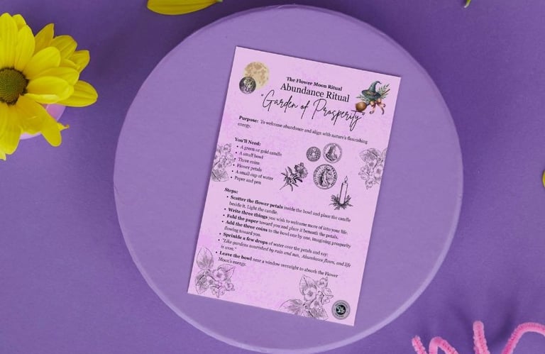 Flower Moon Printable Rituals Soul Sisters Tarot