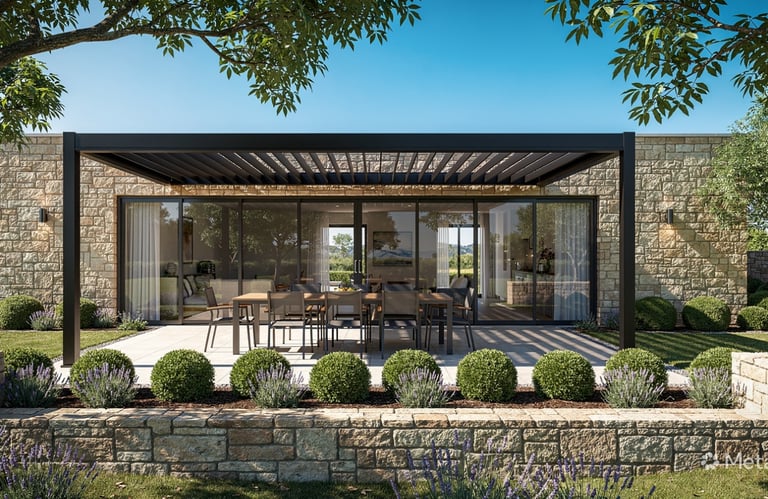 motorized aluminum pergola