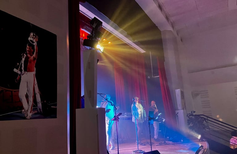 Sonorisation et éclairage pour un groupe de rock