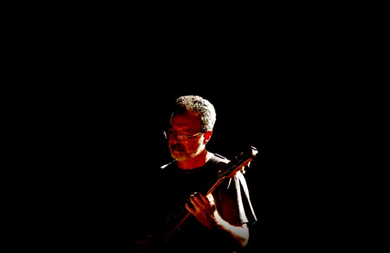 Mike Murray - guitarist in mid flight