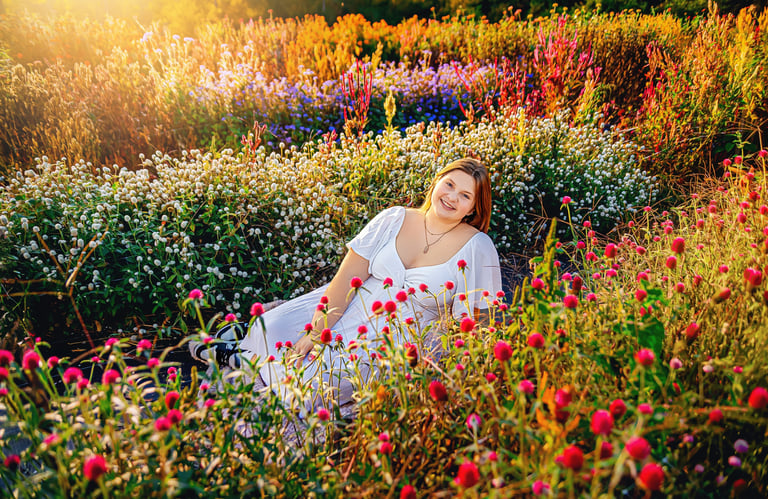 Elizabethtown PA Senior pictures at Country Joy Flowers by a Lancaster PA senior picture photographer