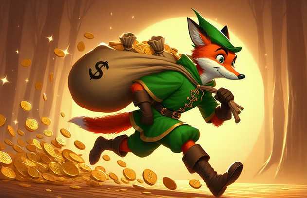 Ein Fuchs als Robinhood