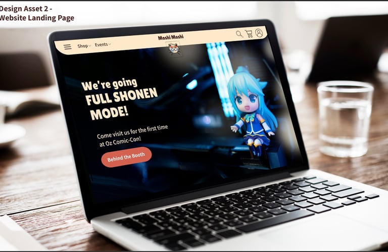 A website landing page.